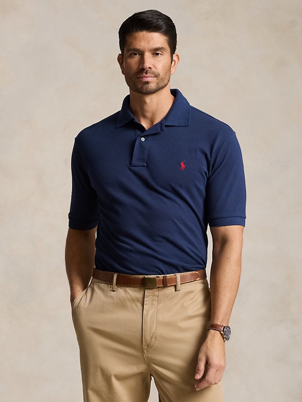 Polo by Ralph Lauren Men's Navy Short-Sleeve Pique Polo Shirt